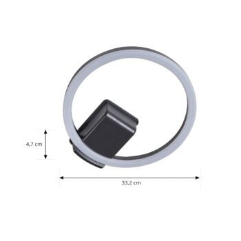 Lindby LED vonkajšie stropné svietidlo Finian, Ø 31 cm, CCT, stmievateľné