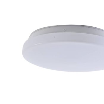 Lindby LED vonkajšie stropné svietidlo Kirkola, 3000 K, Ø 26 cm, biele