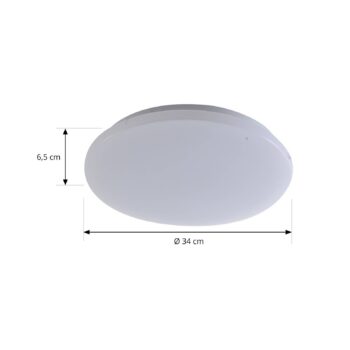 Lindby LED vonkajšie stropné svietidlo Kirkola, 3000 K, Ø 34 cm, biele