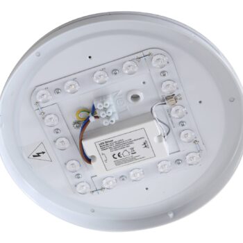 Lindby LED vonkajšie stropné svietidlo Kirkola, 4000 K, Ø 26 cm, biele