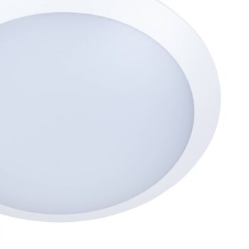 Lindby LED vonkajšie stropné svietidlo Naira, biele, senzor, 30 cm, IP65