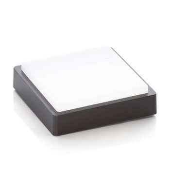 Lindby LED vonkajšie stropné svietidlo Nermin, 22 cm, IP65, hranaté