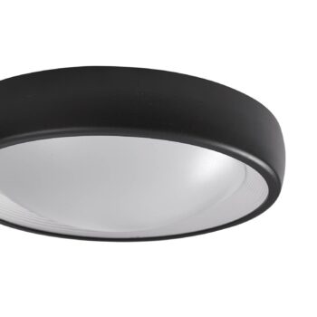Lindby LED vonkajšie stropné svietidlo Niniel, čierne, Ø 25 cm