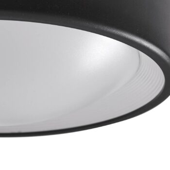 Lindby LED vonkajšie stropné svietidlo Niniel, čierne, Ø 25 cm