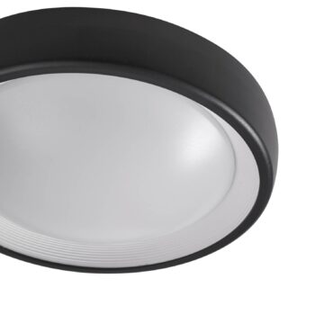 Lindby LED vonkajšie stropné svietidlo Niniel, čierne, Ø 25 cm