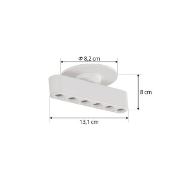 Lindby LED vstavané svetlo Eldrin, biele, svetelné body, 13,1 cm