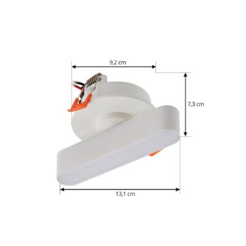 Lindby LED vstavané svetlo Eldrin, biele, svetelný pás, 13,1 cm