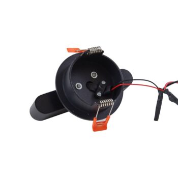 Lindby LED vstavané svetlo Eldrin, čierne, svetelné body, 13,1 cm