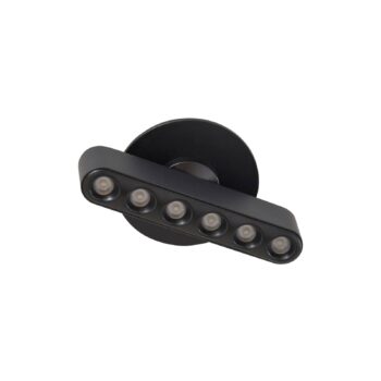 Lindby LED vstavané svetlo Eldrin, čierne, svetelné body, 13,1 cm
