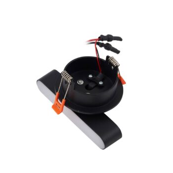 Lindby LED vstavané svetlo Eldrin, čierne, svetelný pás, 13,1 cm