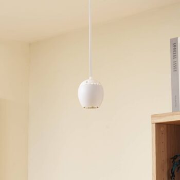 Lindby LED závesné svetlo Lumaro, biele, Ø 6,2 cm, 48 V, stmievateľné