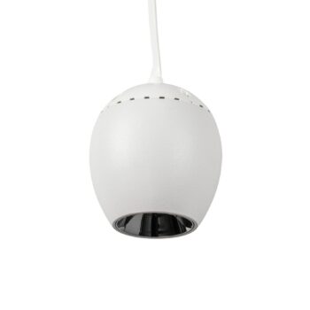 Lindby LED závesné svetlo Lumaro, biele, Ø 6,2 cm, 48 V, stmievateľné