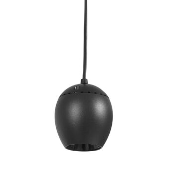 Lindby LED závesné svetlo Lumaro, čierne, Ø6,2 cm, 48V, stmievateľné