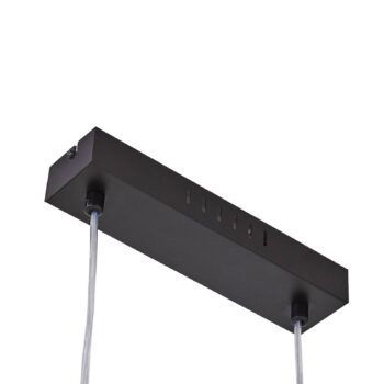 Lindby LED závesné svetlo Spiraali, čierna farba, drevo, dĺžka 95 cm