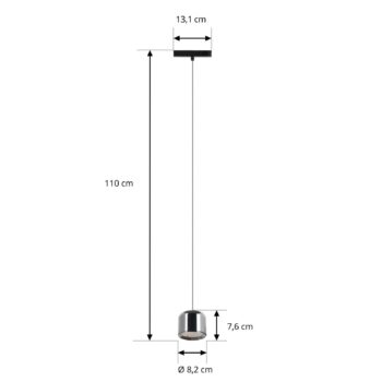 Lindby LED závesné svietidlo Lumaro,čierne,Ø8,2cm,hliník,48V,stmievateľné