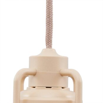 Lindby LED závesné svietidlo Raul, béžové, hliník, Ø 15cm