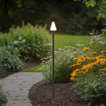Lindby LED zemné svetlo Selinda, čierne, výška 100 cm