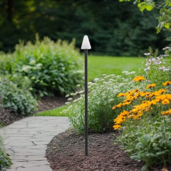 Lindby LED zemné svetlo Selinda, čierne, výška 100 cm
