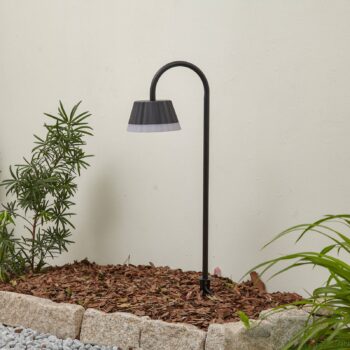 Lindby LED zemné svetlo s hrotom Ameline, antracitová farba, IP65, 77 cm