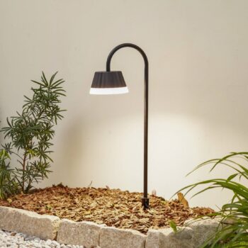 Lindby LED zemné svetlo s hrotom Ameline, antracitová farba, IP65, 77 cm