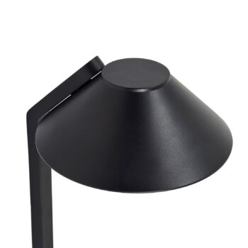 Lindby LED zemný svietidlo Capelo, čierne, kovové, 77 cm