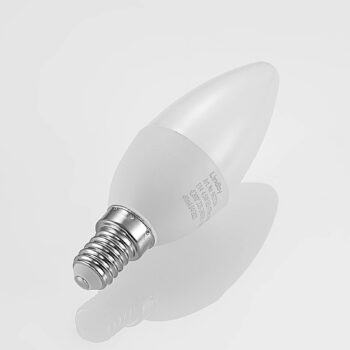 Lindby LED žiarovka, E14, C35, 4,5 W, opál, 3000K, sada 3 ks