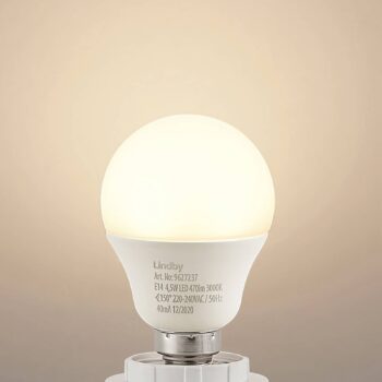 Lindby LED žiarovka, kvapka, E14, 4,5 W, opál, 3000K