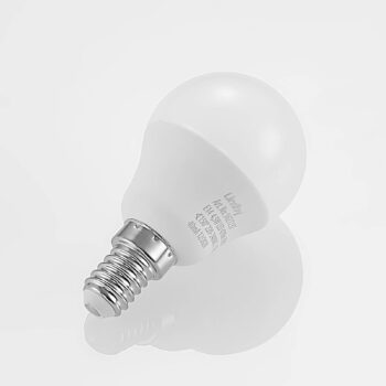 Lindby LED žiarovka, kvapka, E14, 4,5 W, opál, 3000K