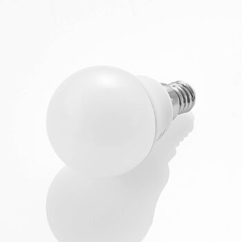 Lindby LED žiarovka, kvapka, E14, 4,5 W, opál, 3000K