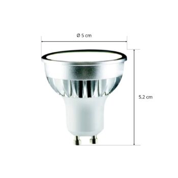 Lindby LED žiarovka, reflektor, GU10, 5 W, číra, 3 000 K