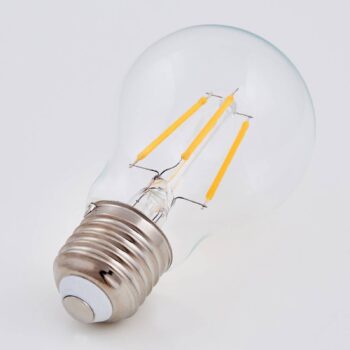 Lindby LED žiarovka, vlákno, E27, 4W, číra, 2700K