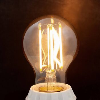 Lindby LED žiarovka, vlákno, E27, 6W, jantárová, 1800K