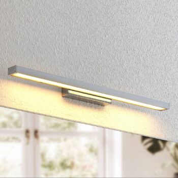 Lindby LED zrkadlové svetlo Alenia, 60 cm, chróm, hliník, IP44