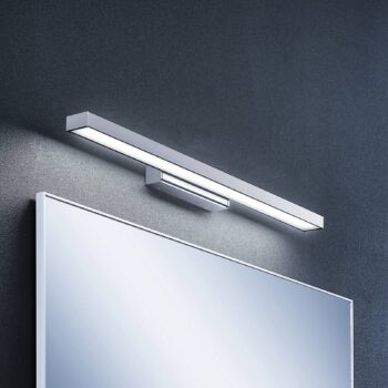 Lindby LED zrkadlové svetlo Alenia, 60 cm, chróm, hliník, IP44