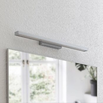 Lindby LED zrkadlové svetlo Alenia, 60 cm, chróm, hliník, IP44