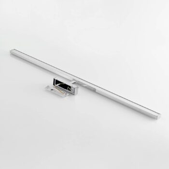 Lindby LED zrkadlové svetlo Jukka, 120 cm, chróm, kov, IP44