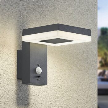 Lindby Laira solárne nástenné LED svetlo, 15,5cm
