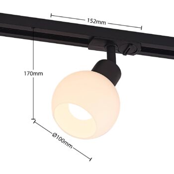 Lindby Linaro reflektor, E14, čierny, Ø 10 cm, 1-fázový