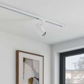 Lindby Linaro reflektor, GU10, Ø 6 cm, biely, 1-fázový