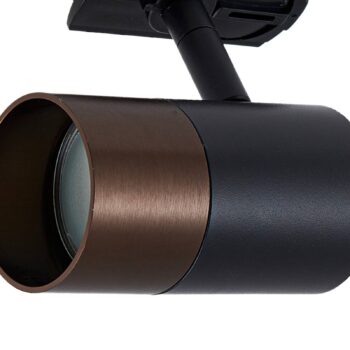 Lindby Linaro reflektor, GU10, Ø 6 cm, čierna/hnedá