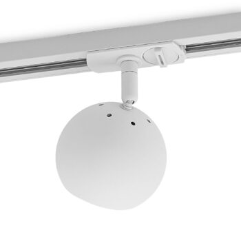 Lindby Linaro reflektor, GU10, Ø 9 cm, biely, 1-fázový