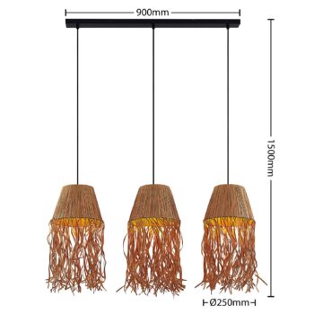 Lindby Liridona papierová závesná lampa, 3-pl.