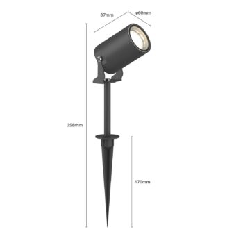 Lindby Lobelia svetlo s hrotom do zeme GU10, IP65