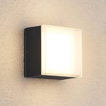 Lindby Mathea LED vonkajšia stropná lampa, hranatá