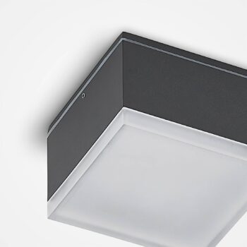 Lindby Mathea LED vonkajšia stropná lampa, hranatá