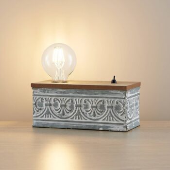 Lindby Mella stolná lampa s vintage charakterom