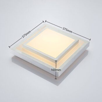 Lindby Mirco hliníkové stropné LED hranaté 37,5 cm