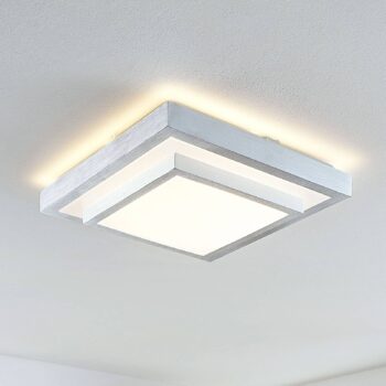 Lindby Mirco hliníkové stropné LED hranaté 37,5 cm