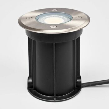 Lindby Nájazdové svietidlá Insa, Ø11cm, nerezová oceľ, GU10, IP67