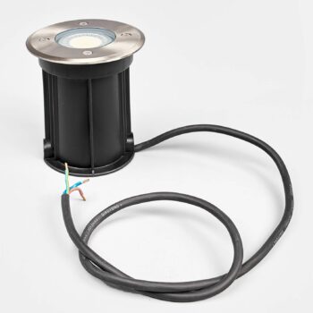 Lindby Nájazdové svietidlá Insa, Ø11cm, nerezová oceľ, GU10, IP67